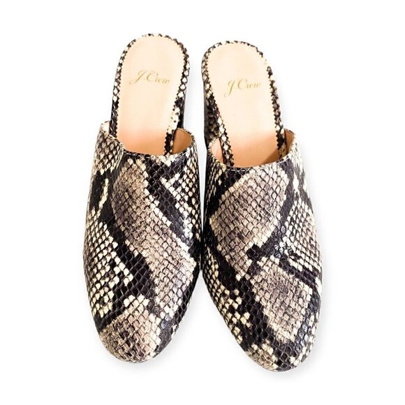 J. Crew Sophie Mule in Snake Embossed Leather sz 7 - Picture 4 of 11